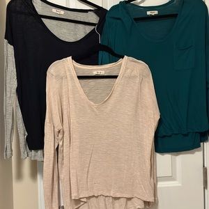 Madewell Long sleeve Tshirt Bundle SZ L